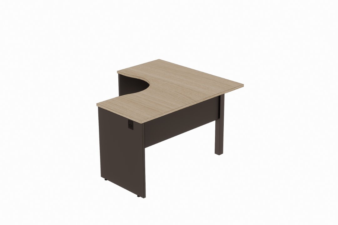 Mesa de escritório em L ergonômica com pé painel Versatile